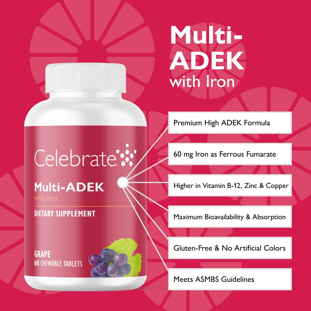 Close-up of Celebrate Bariatric Multivitamin Chews with vitamins listed