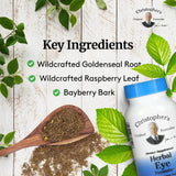 Close-up of Christopher's Herbal Eye Formula capsules
