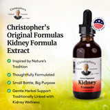 Close-up of Christopher's Kidney Extract ingredients list