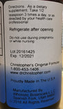Close-up of Christopher's Original Formulas Hawthorn Berry Herbal Syrup bottle