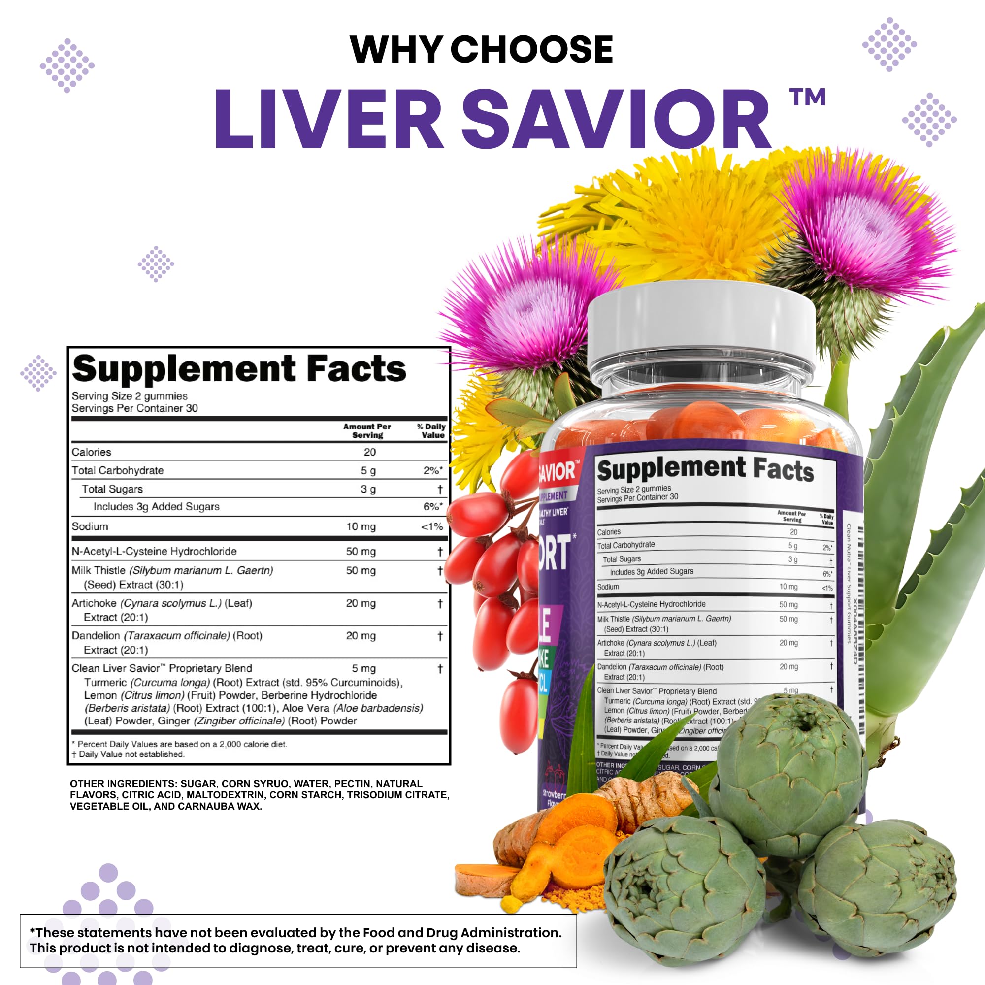Close-up of Clean Nutraceuticals Milk Thistle Gummies
