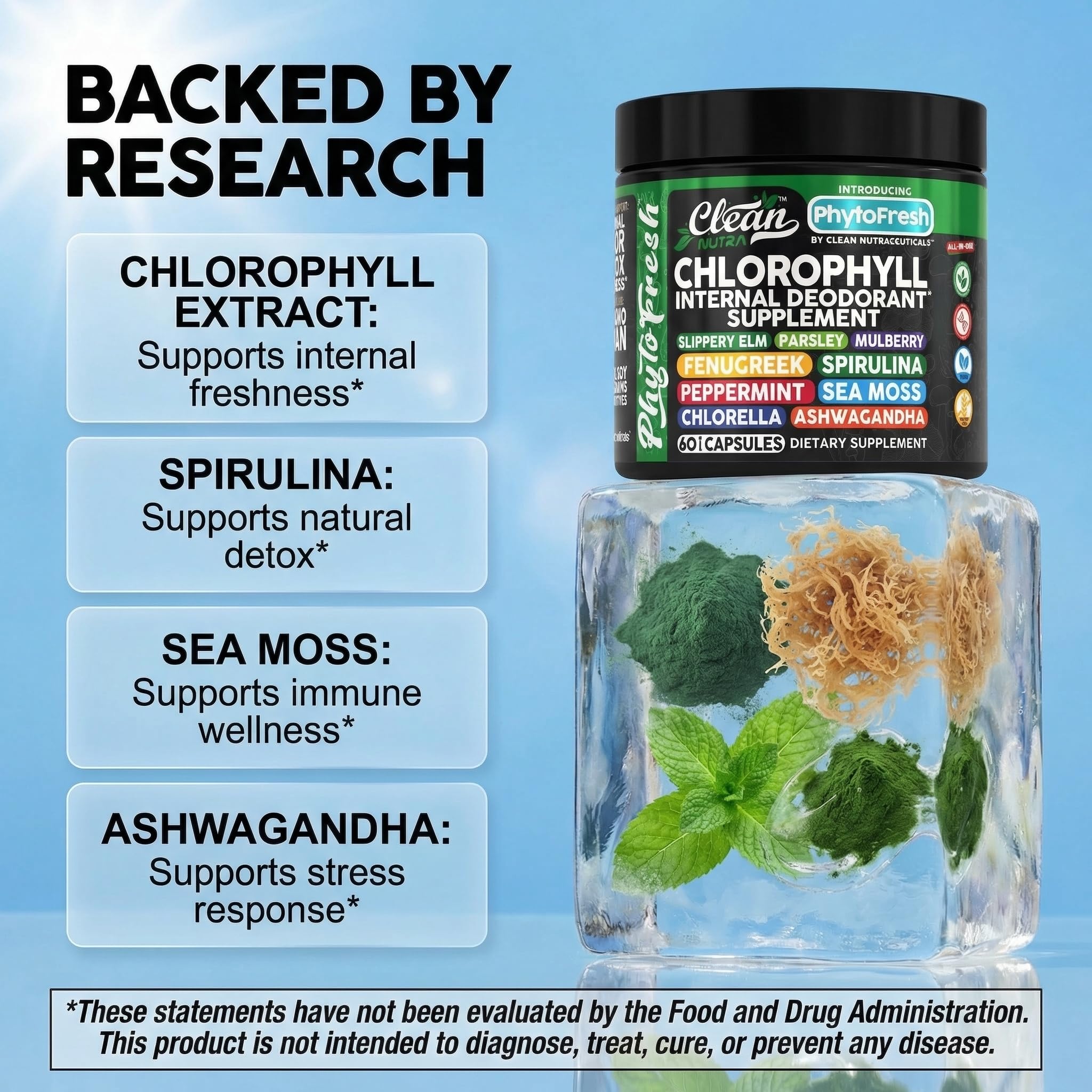 Close-up of Clean Nutraceuticals Vitality Capsules showing capsule size