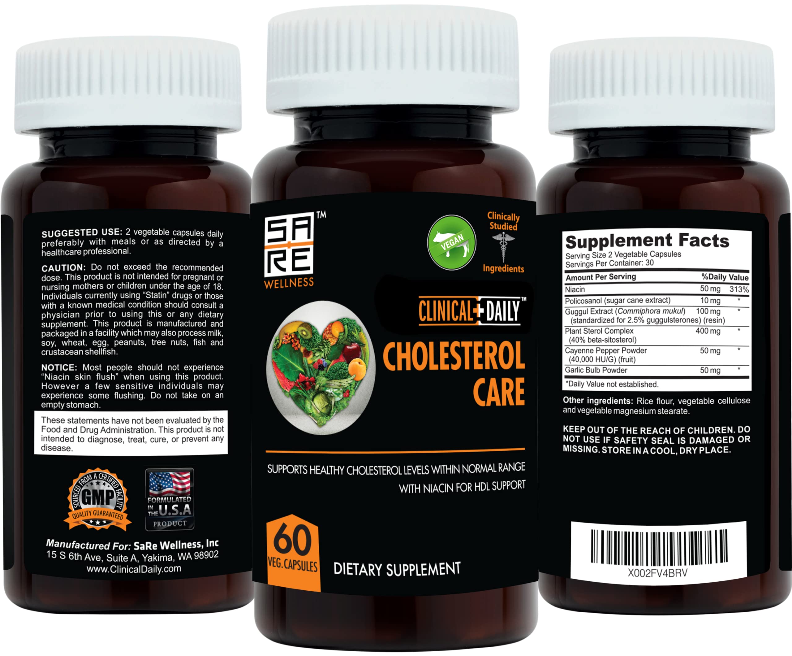 Close-up of Clinical Daily Plant Sterols Supplement capsules