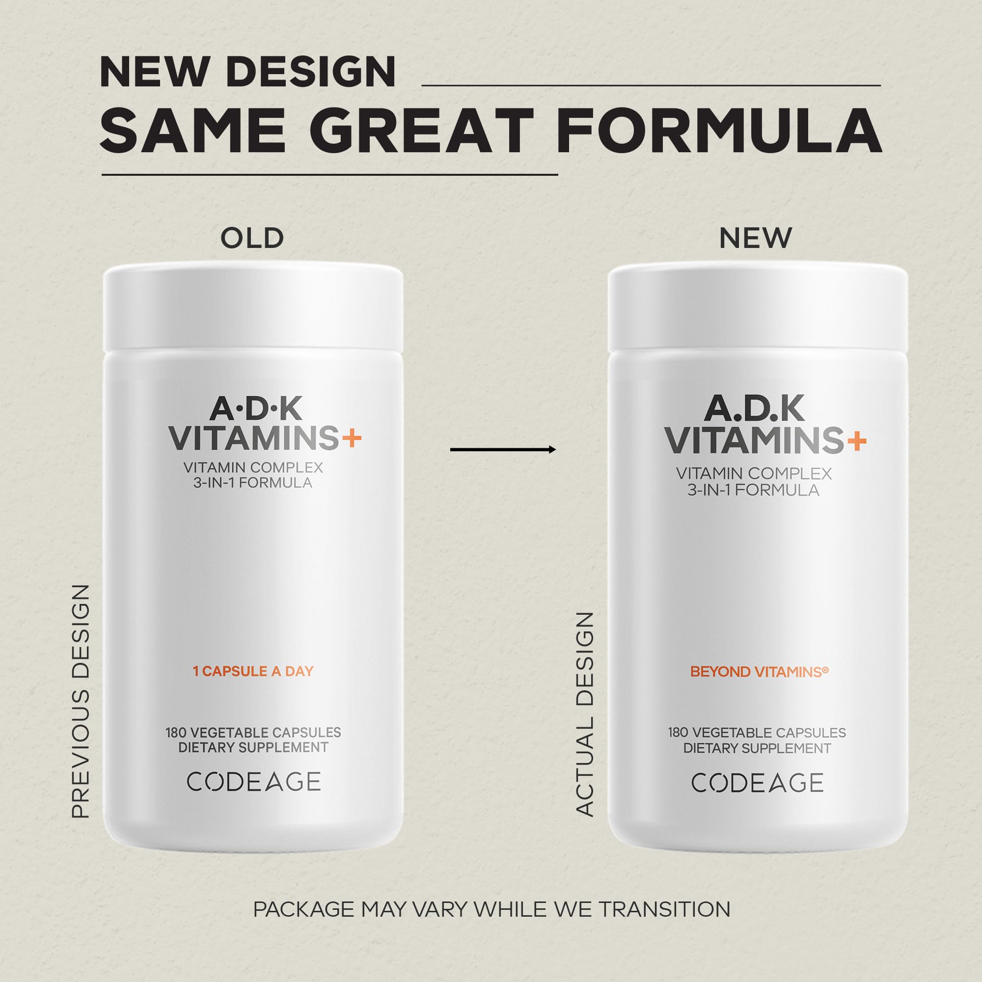 Close-up of Codeage ADK Vitamins+ capsules