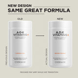 Close-up of Codeage ADK Vitamins+ capsules
