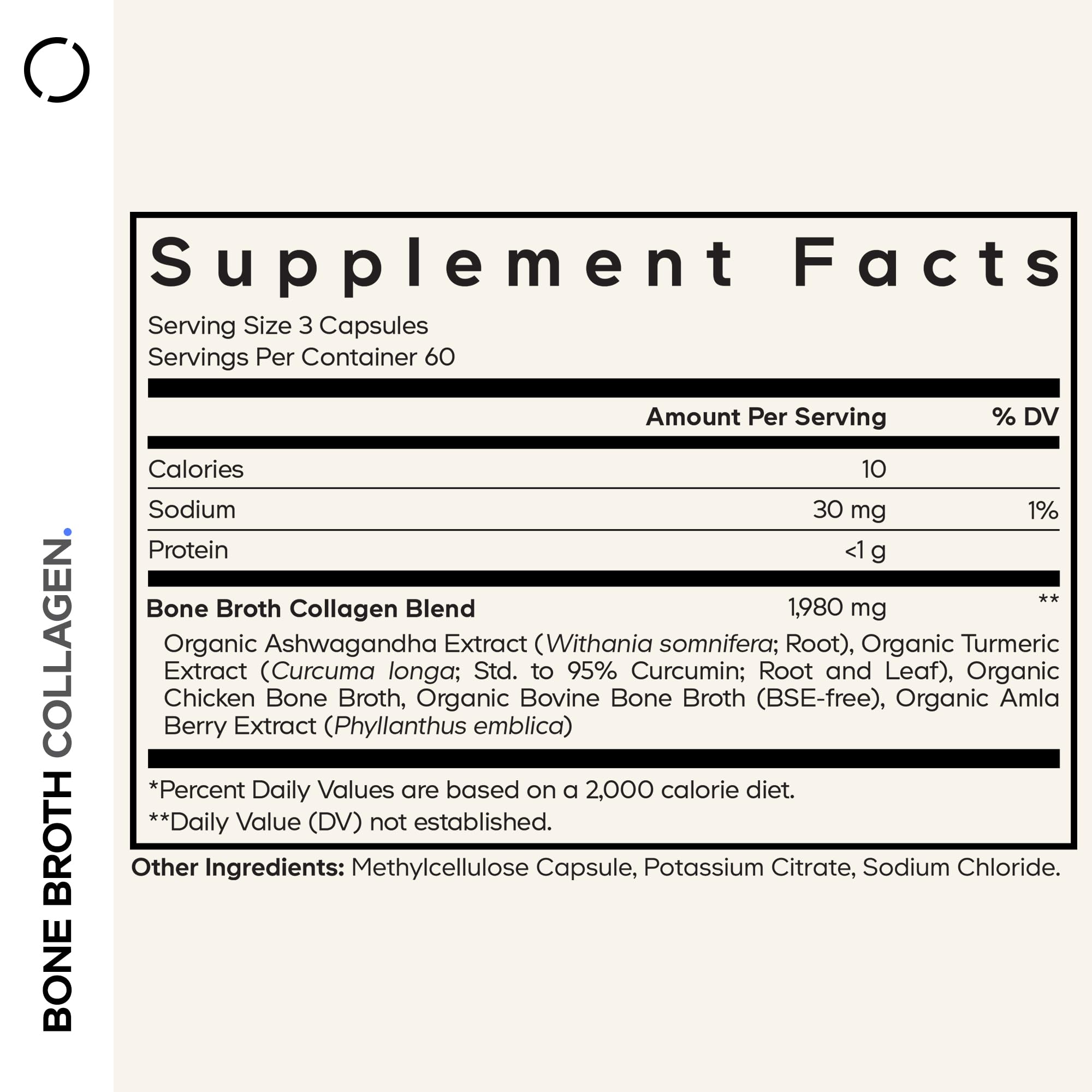 Close-up of Codeage Bone Broth Collagen Capsules showing capsule details