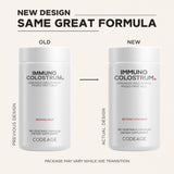 Close-up of Codeage daily wellness Colostrum Capsules showing capsules