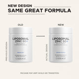 Close-up of Codeage Liposomal Zinc 50mg capsules