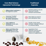 Close-up of Core Med Science Liposomal Glutathione softgels
