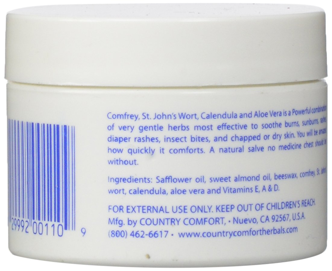 Close-up of Country Comfort Comfrey Aloe Salve cream texture
