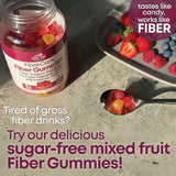 Close-up of Country Farms Fiber Care Prebiotic Gummies showing texture