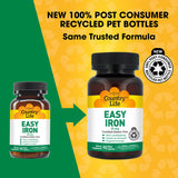 Close-up of Country Life Easy Iron 25 mg Capsules showing capsule details