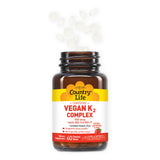 Close-up of Country Life K2 chewable tablets