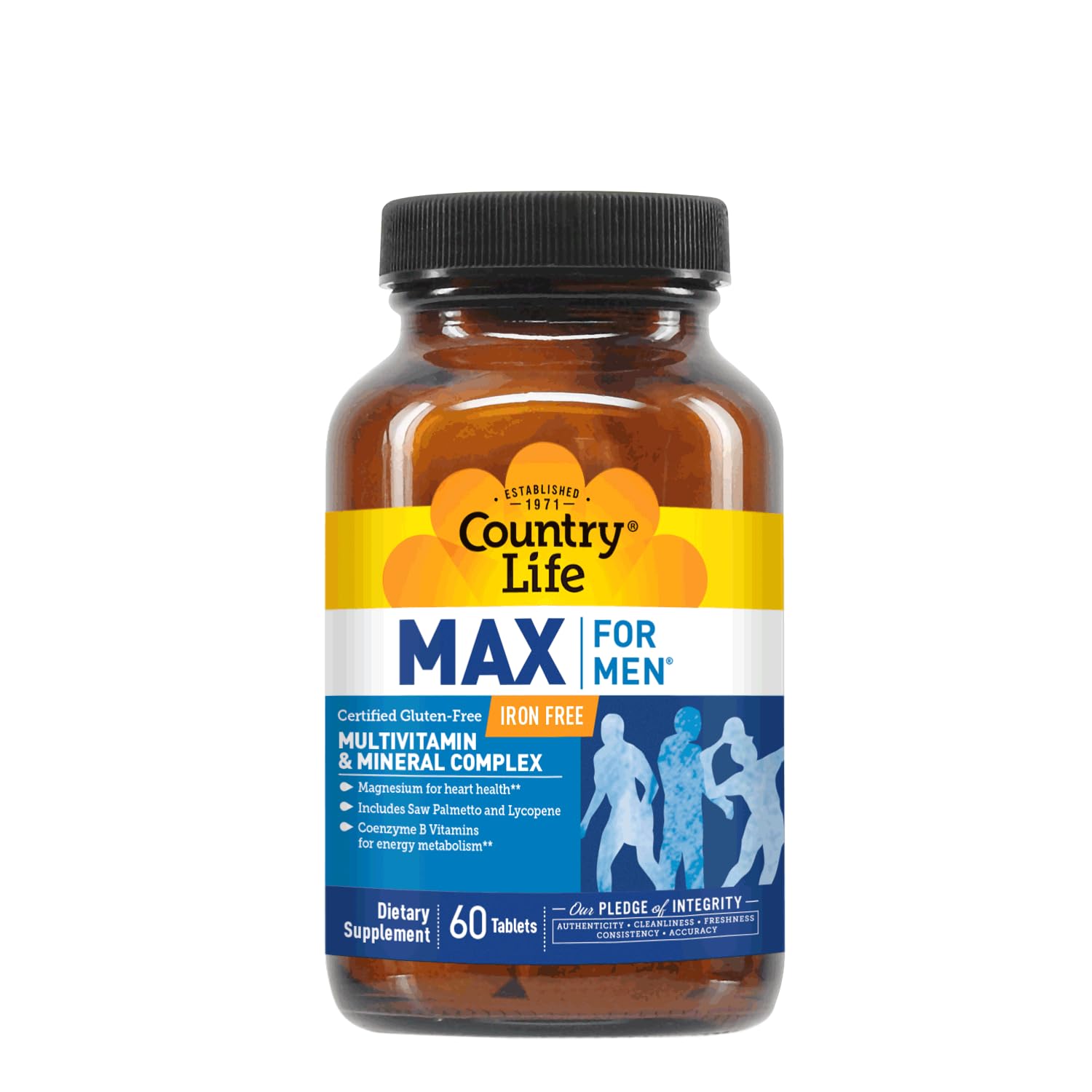 Close-up of Country Life Men's Multivitamin tablet