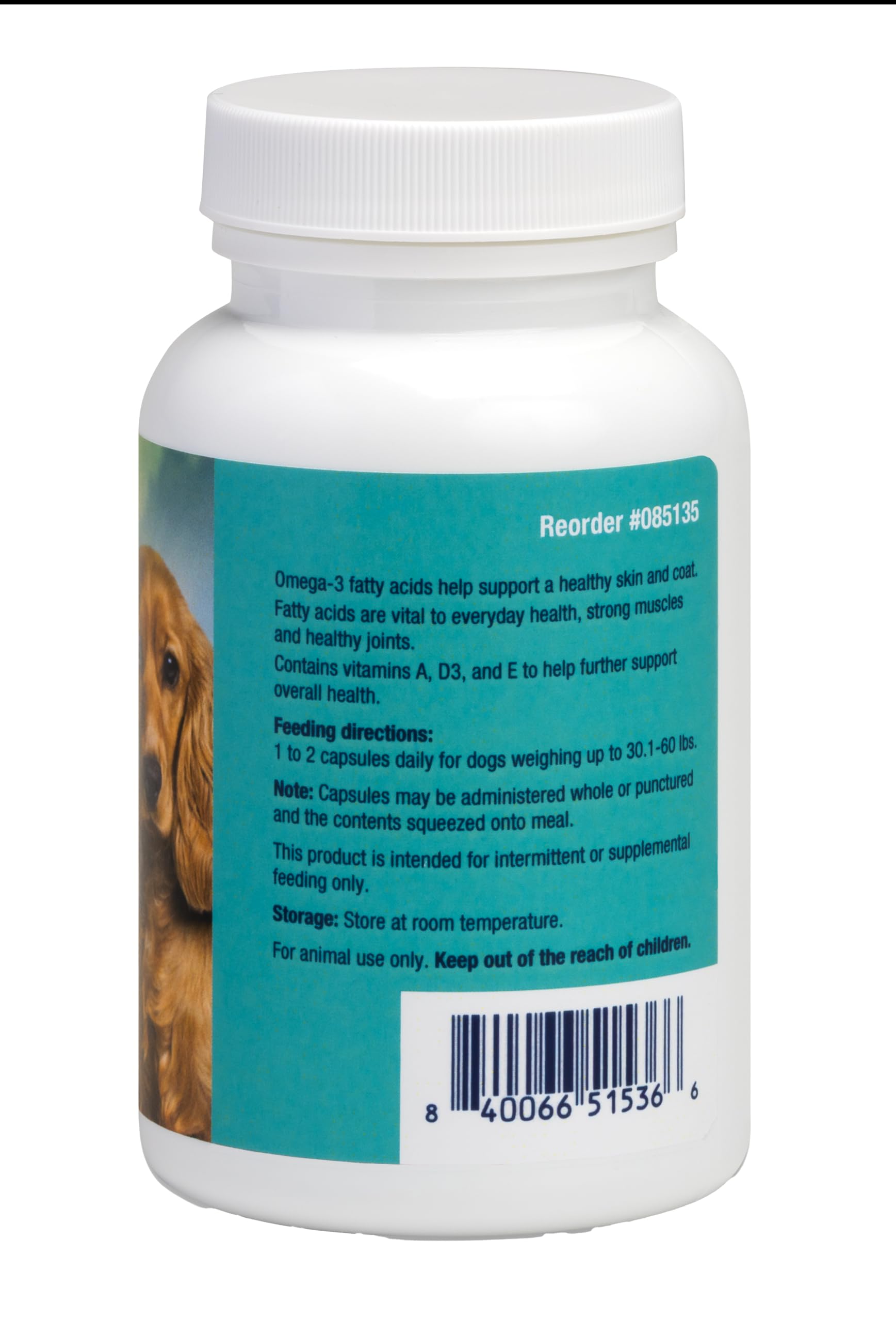 Close-up of Covetrus Omega-3 soft gel capsule