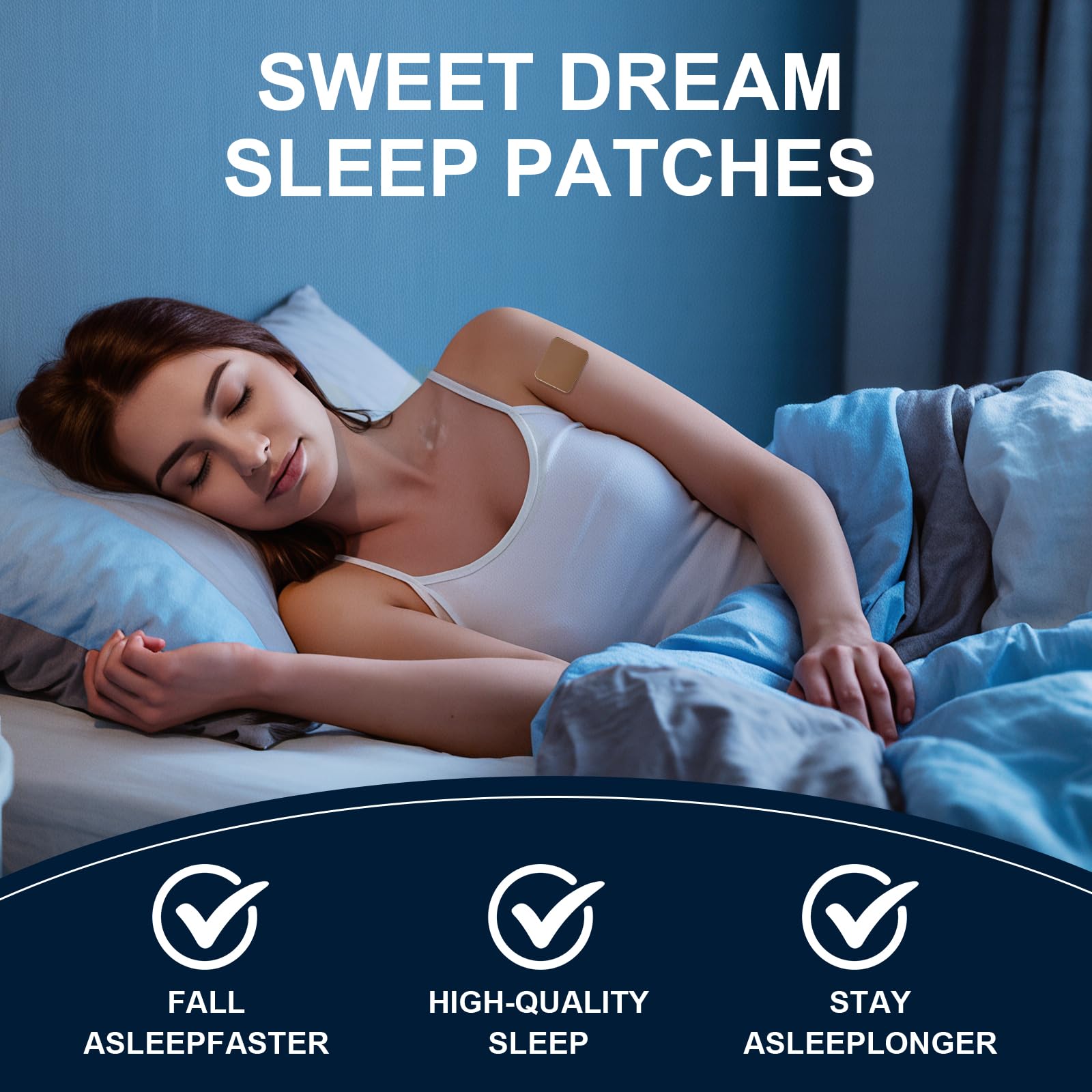 Close-up of Ctigcpp Sleep Patch on skin