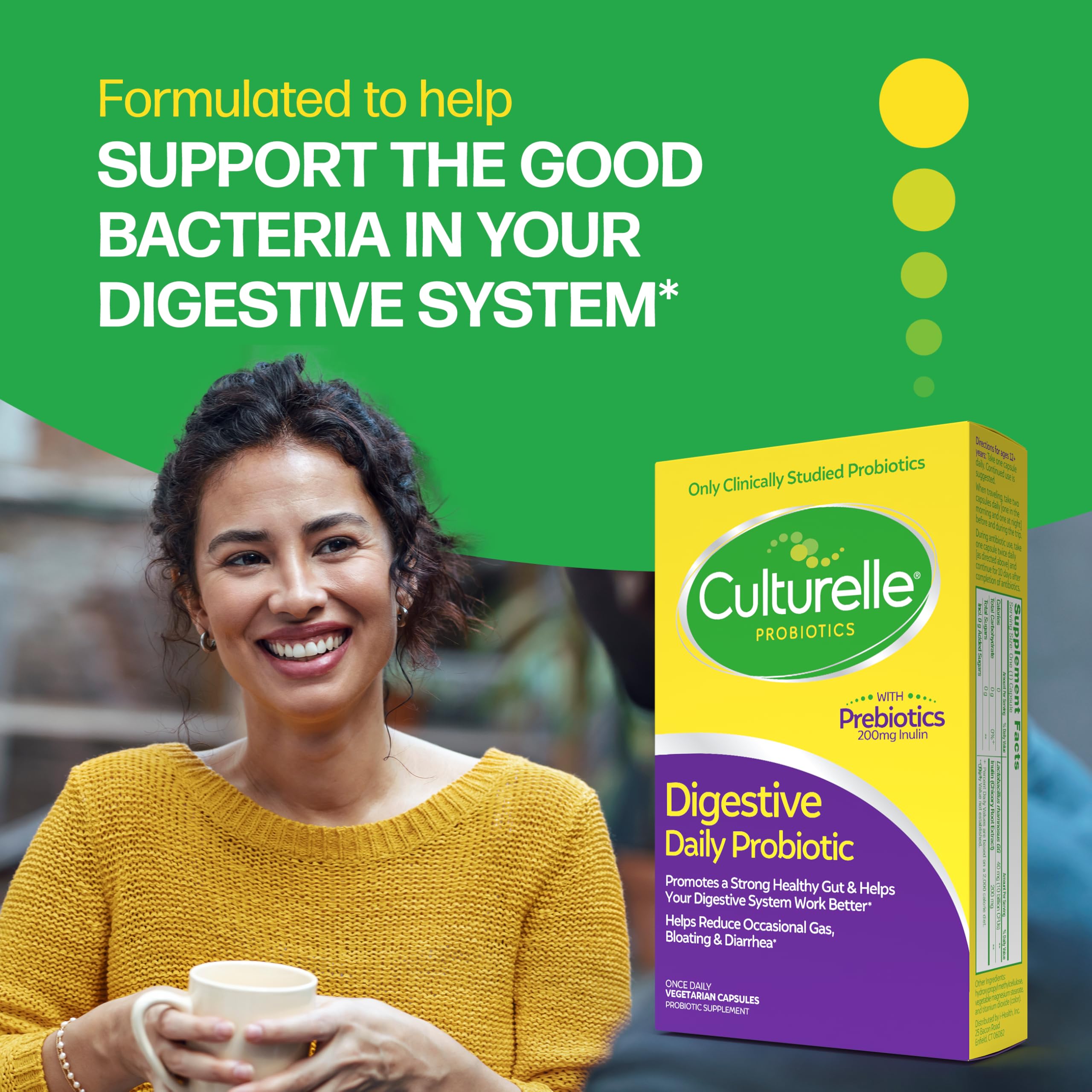 Close-up of Culturelle daily Daily Probiotic capsule