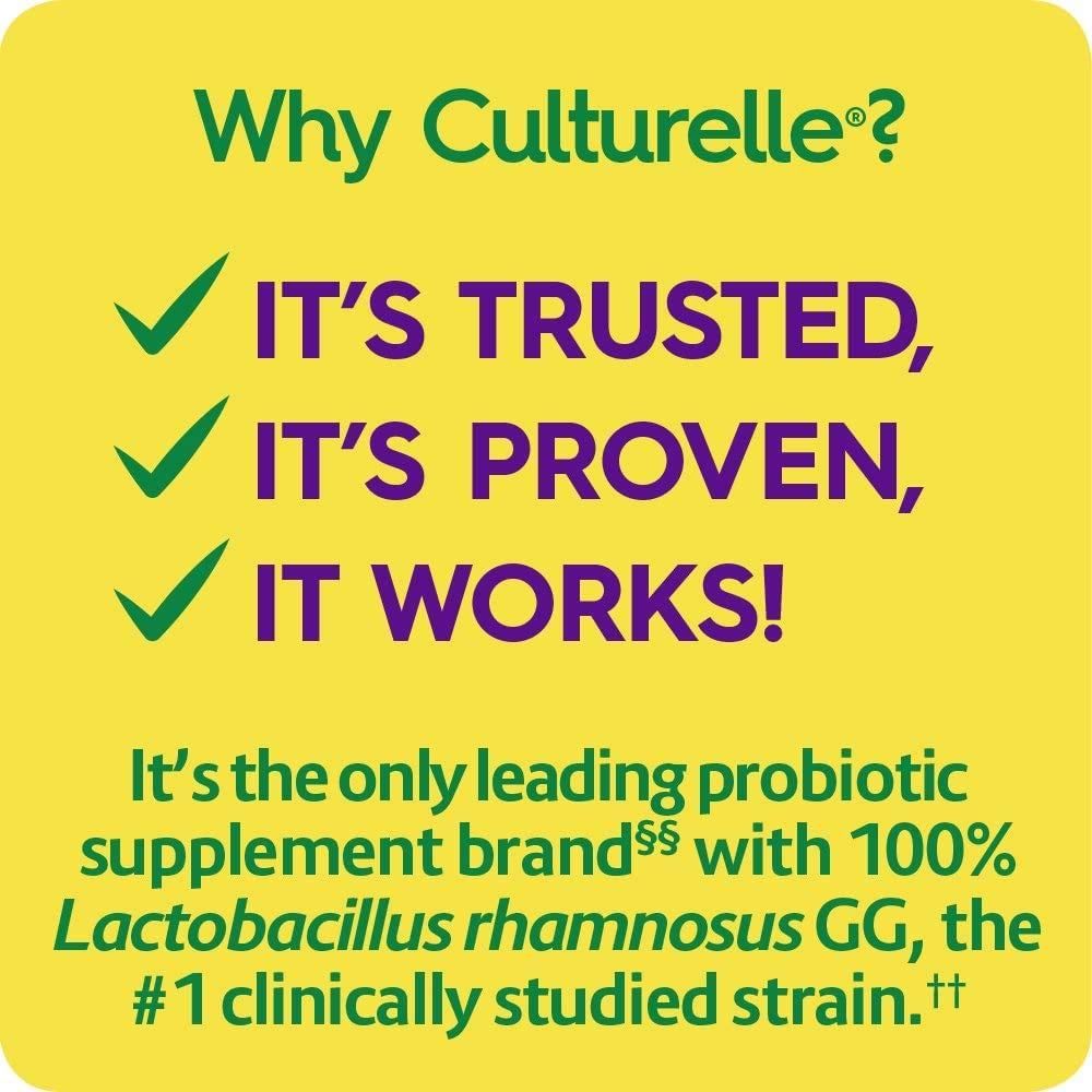 Close-up of Culturelle daily Daily Probiotic Chewables tablet