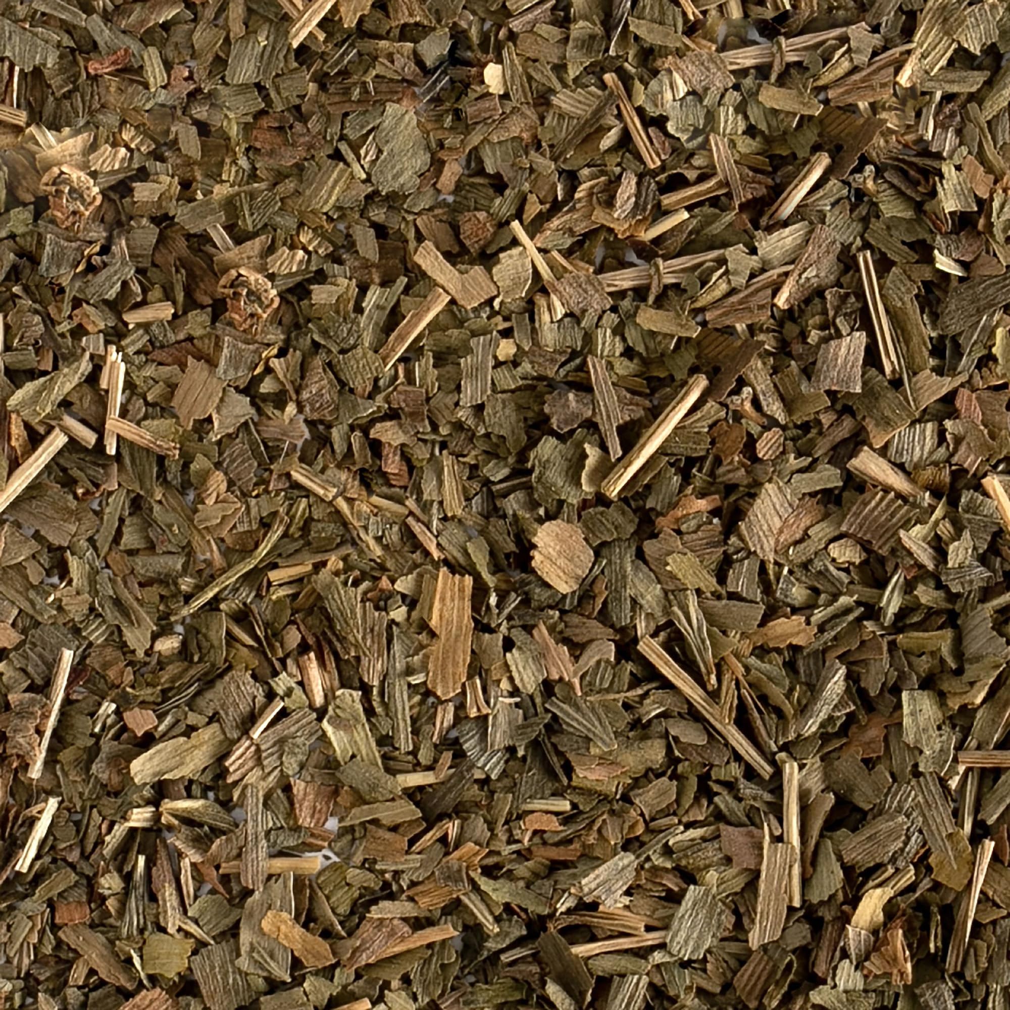 Close-up of cut and sifted Ginkgo Biloba leaves