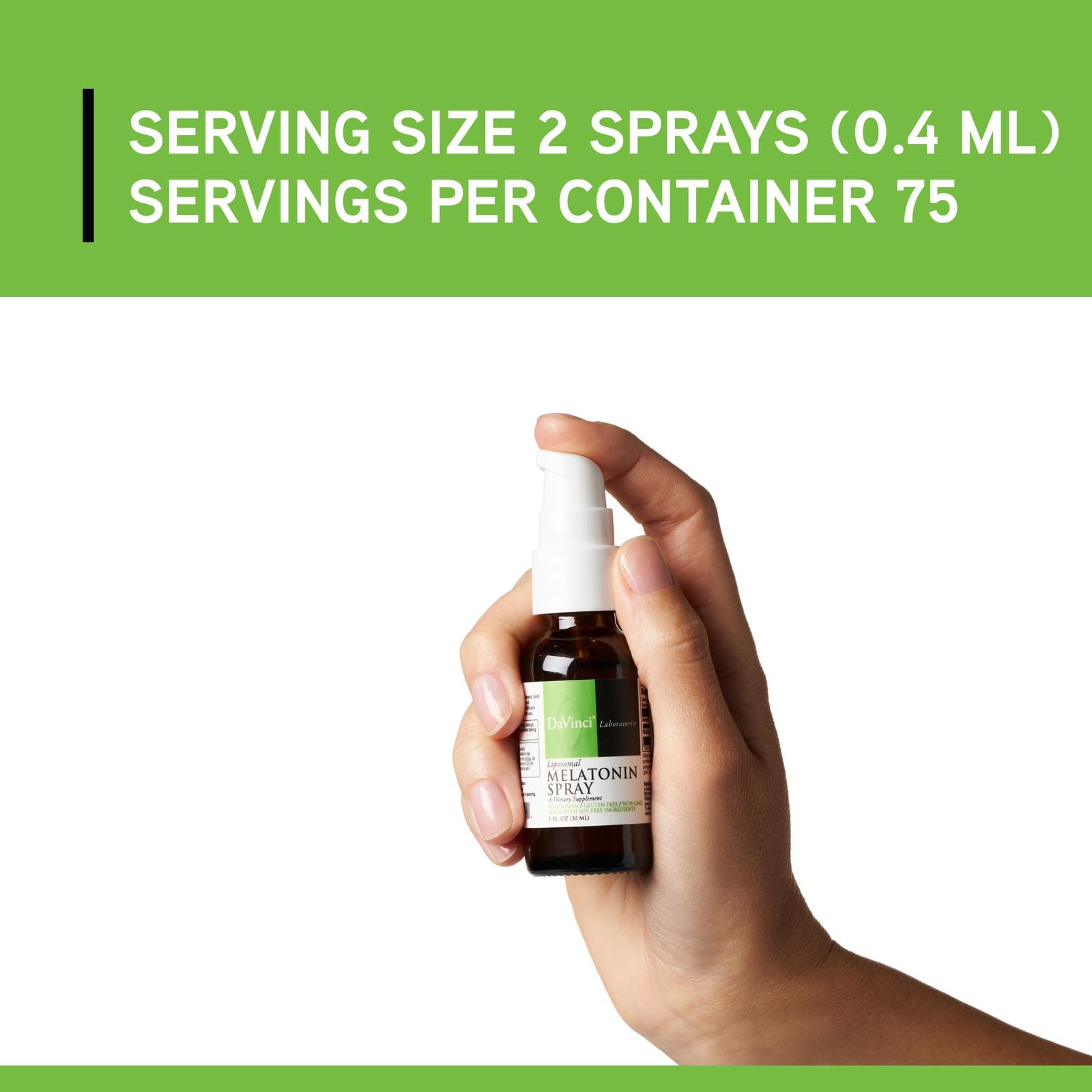 Close-up of DAVINCI Liposomal Melatonin Spray nozzle