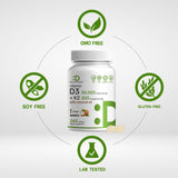 Close-up of DEAL SUPPLEMENT Vitamin D3 & K2 softgel