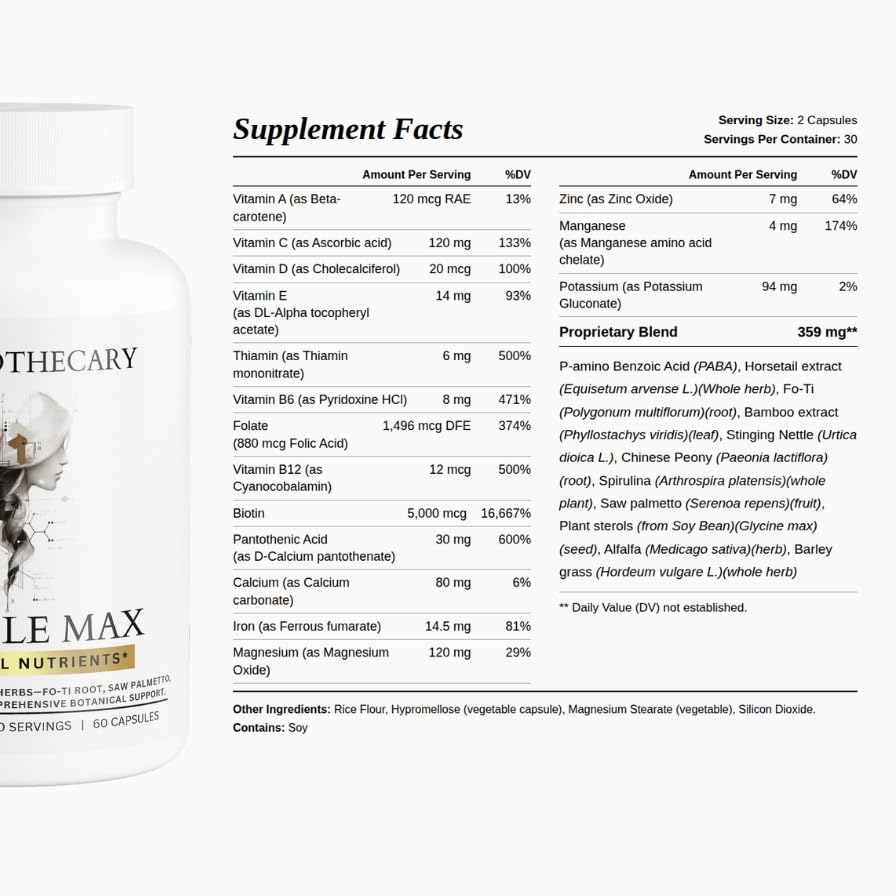 Close-up of Dear Apothecary Complete Hair Formula capsules