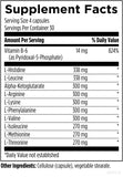 Close-up of Designs for Health Amino Acid Synergy capsules