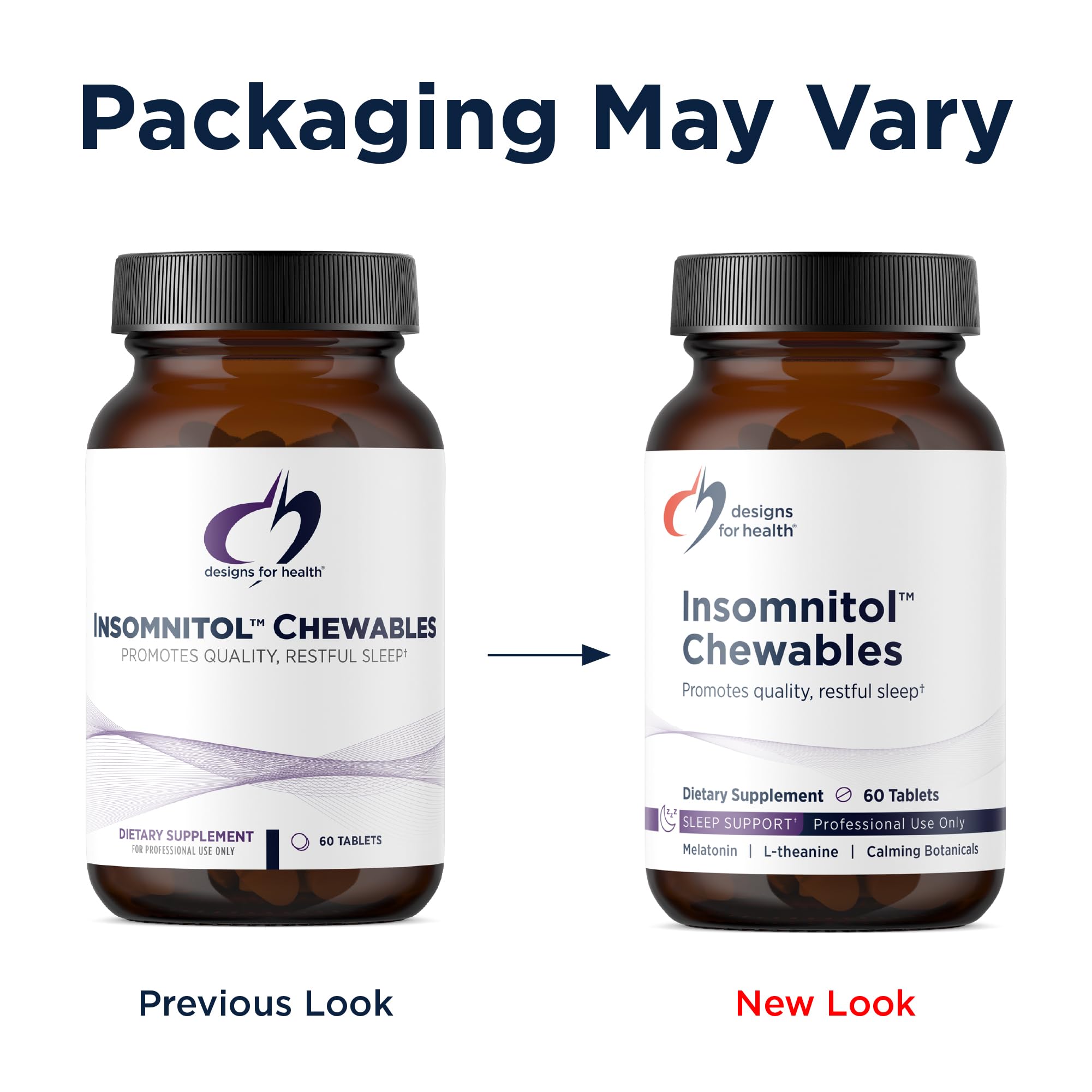 Close-up of Designs for Health Insomnitol Chewables tablets