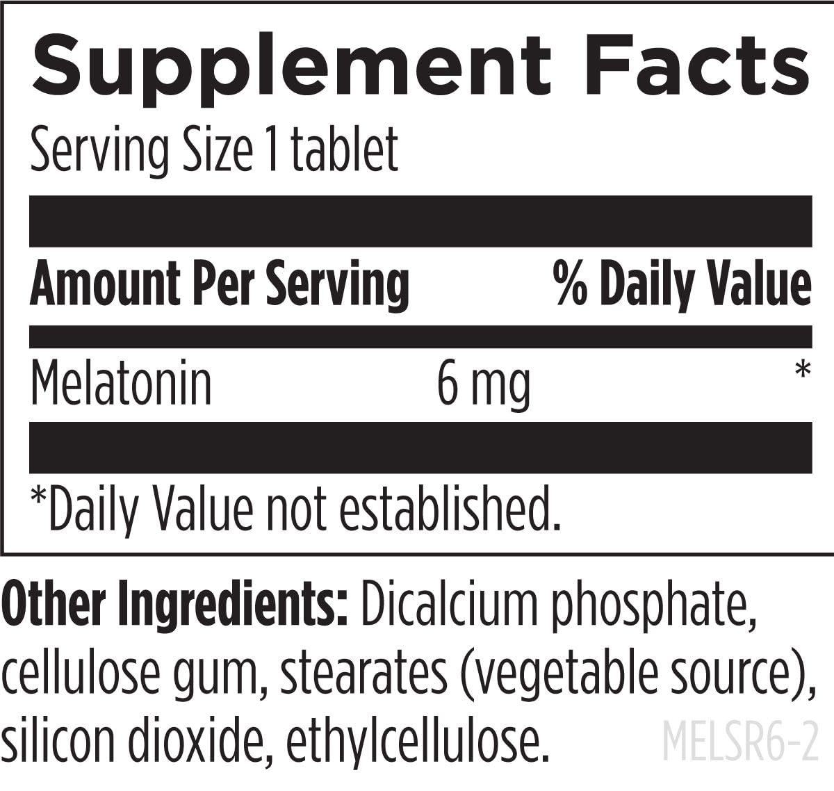Close-up of Designs for Health Melatonin SRT 6mg tablet