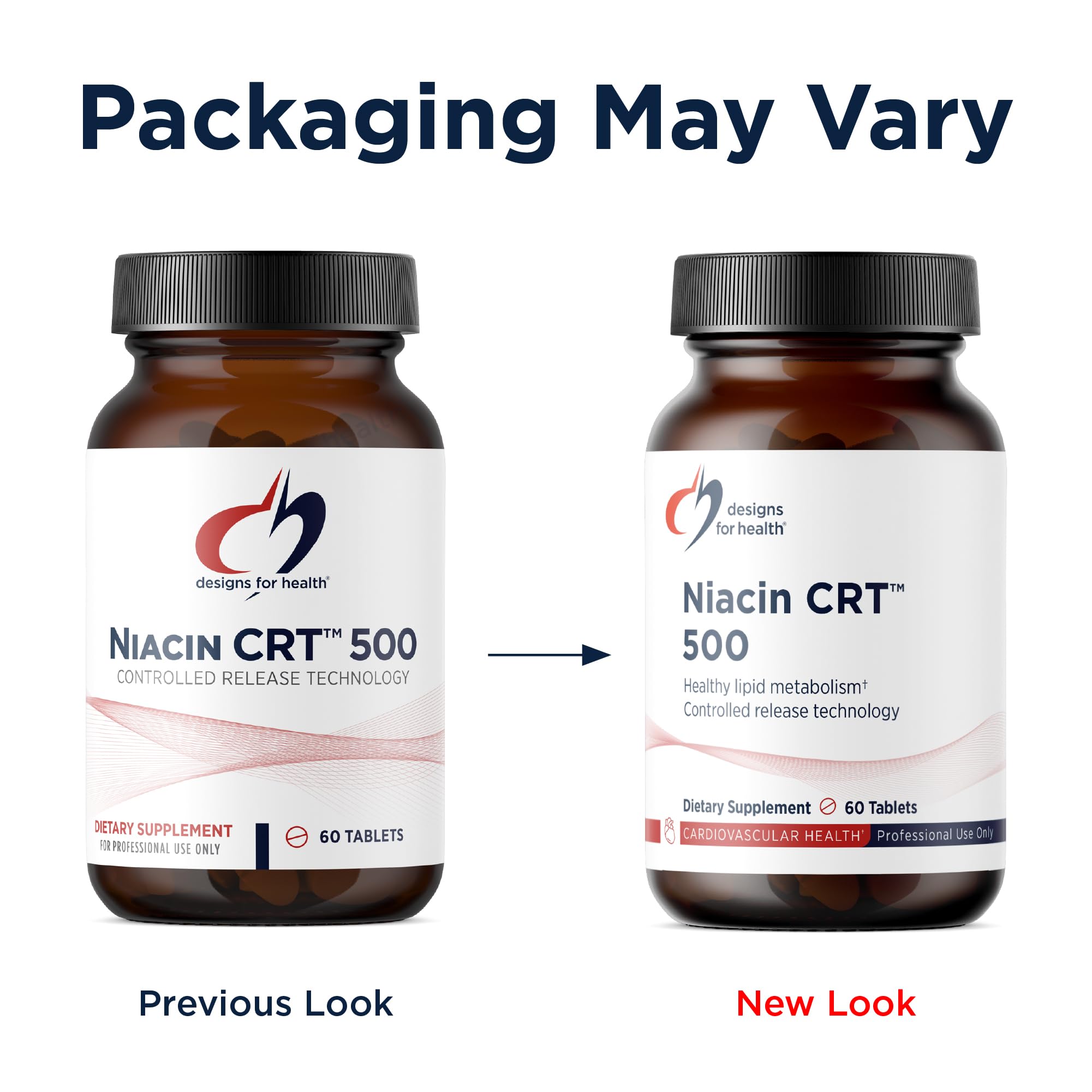 Close-up of Designs for Health Niacin CRT tablet