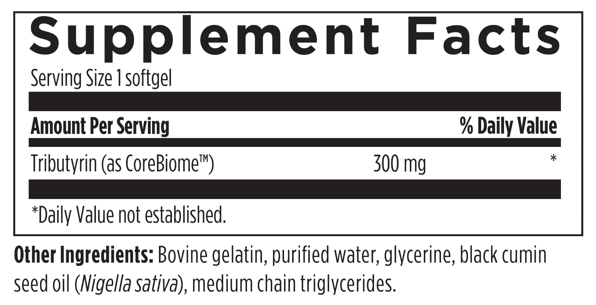 Close-up of Designs for Health Post-Biotic Butyrate capsules