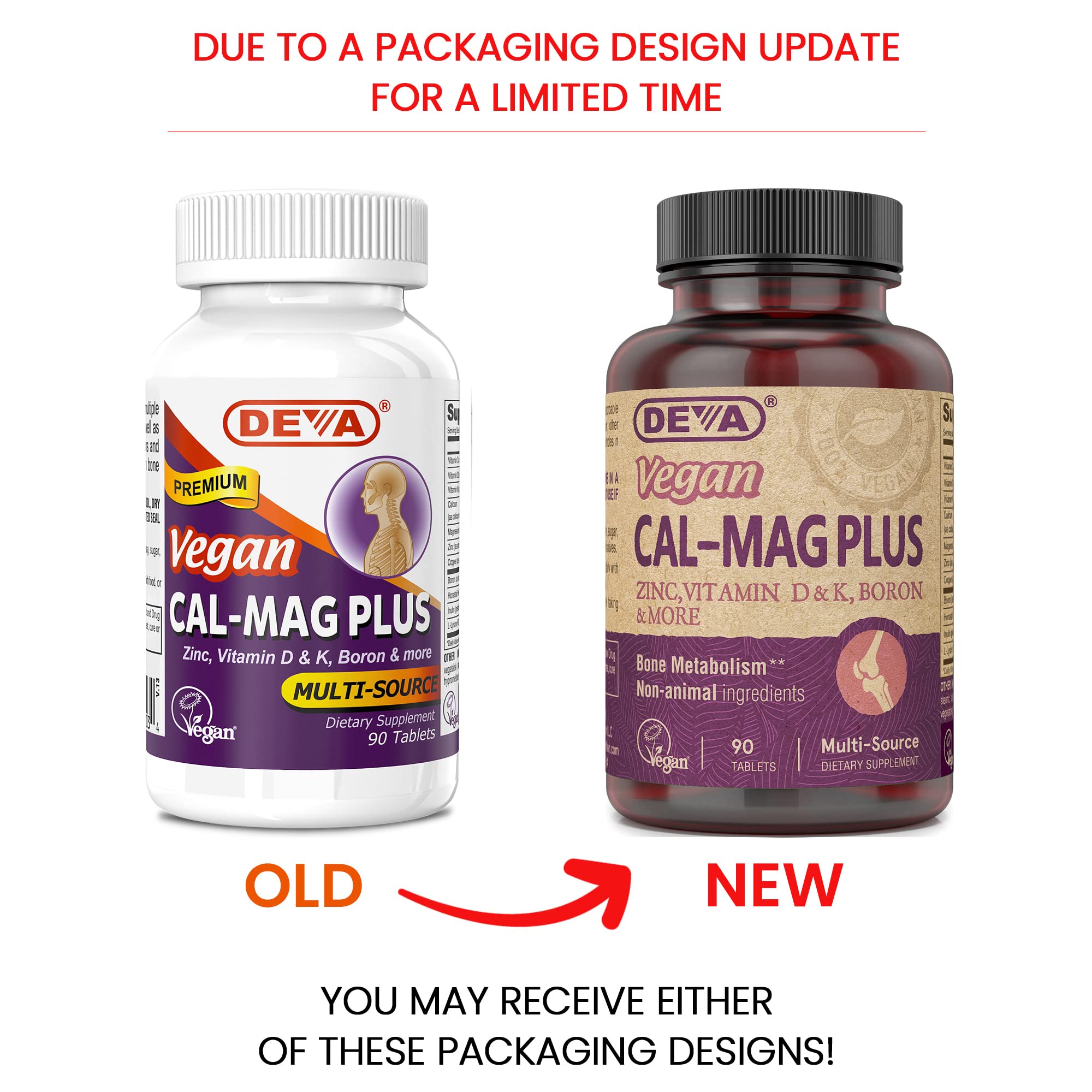 Close-up of DEVA Calcium Magnesium Plus capsules