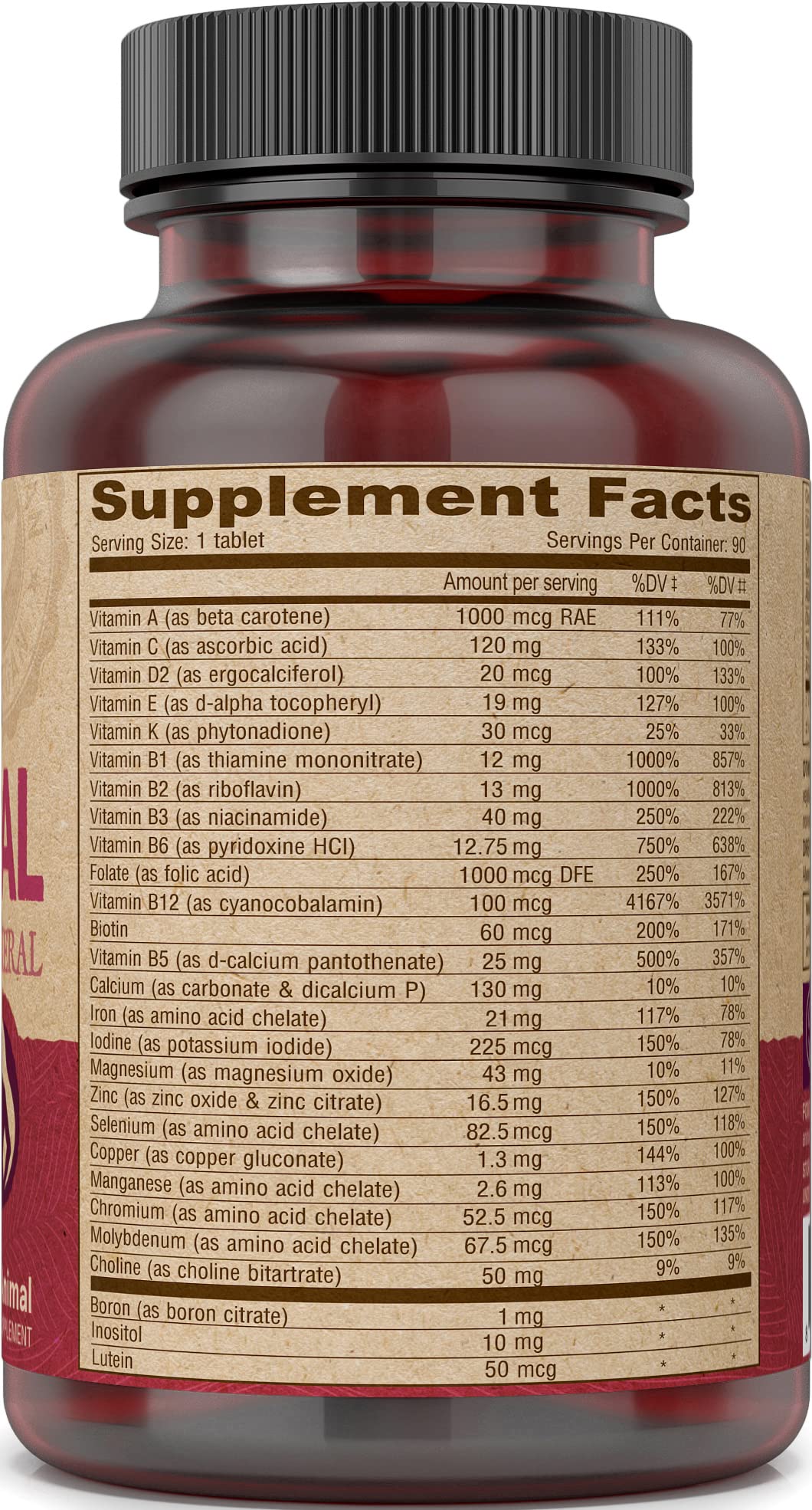 Close-up of DEVA Prenatal Multivitamins coated tablets