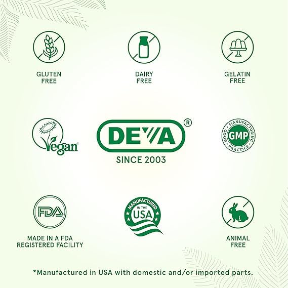 Close-up of DEVA Vegan Hemp Seed Oil Capsules