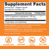 Close-up of Doctor's BEST 5-HTP vegan capsule