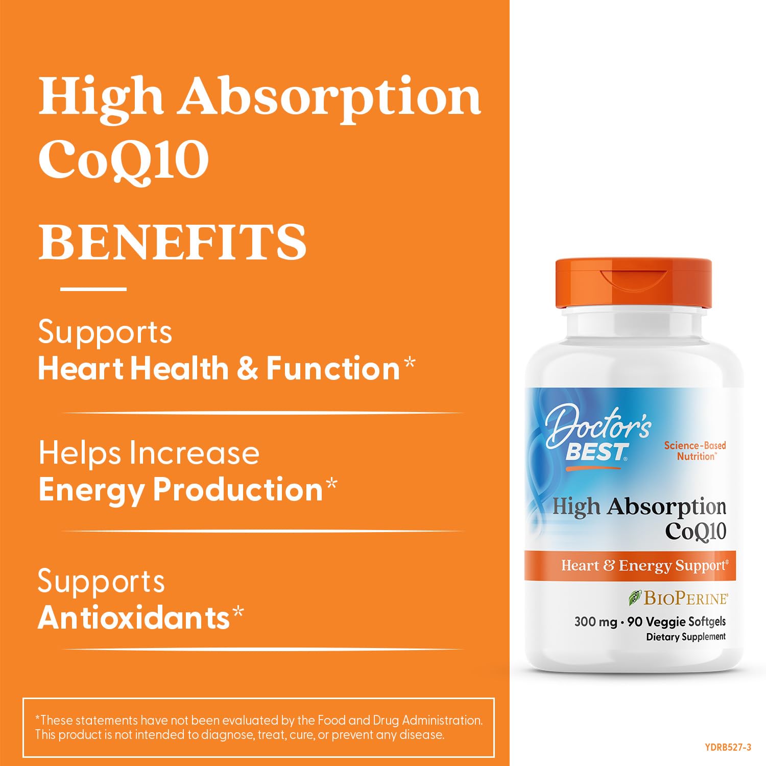 Close-up of Doctor's BEST CoQ10 Supplement softgel