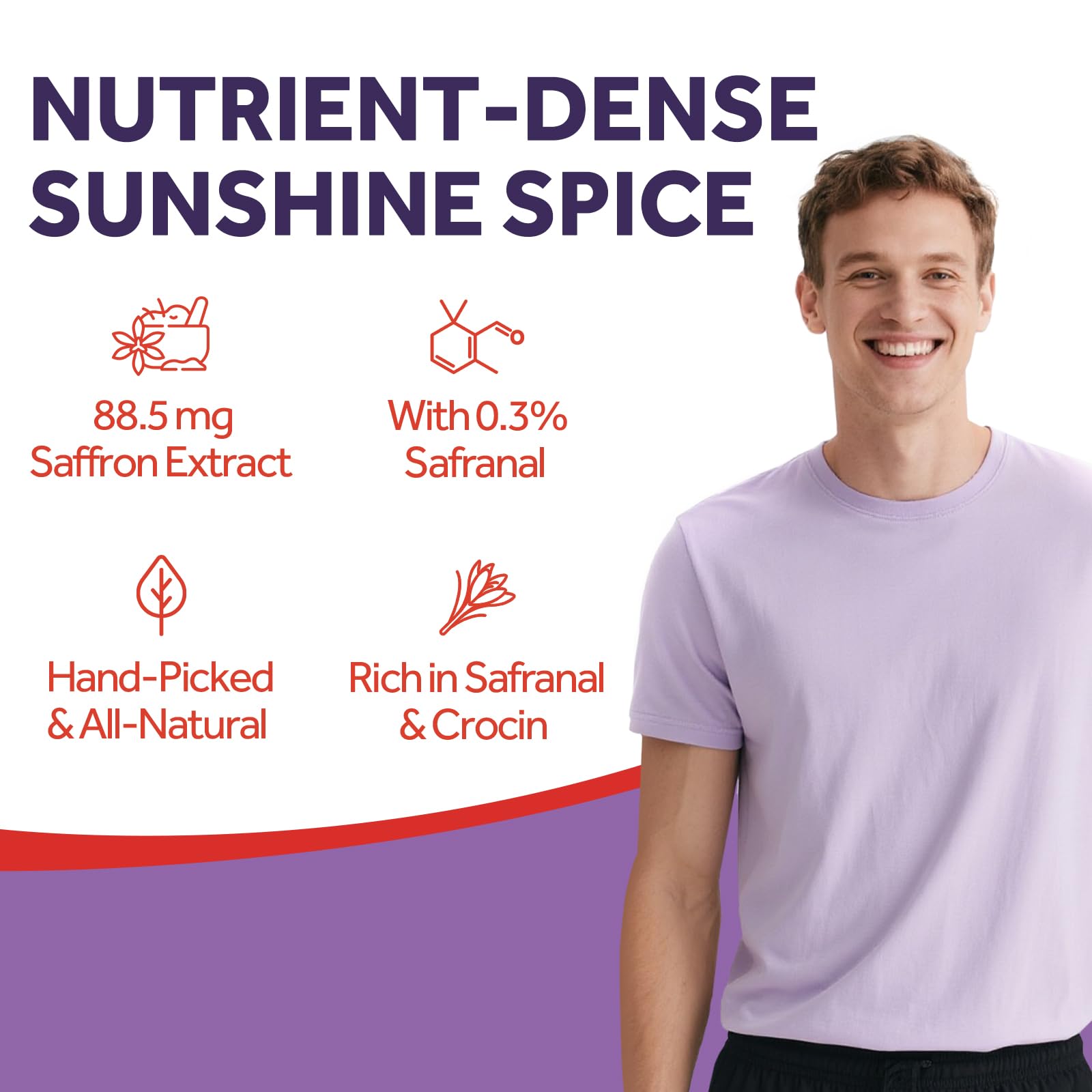Close-up of Doctor's Recipes Saffron Extract Capsules showing details