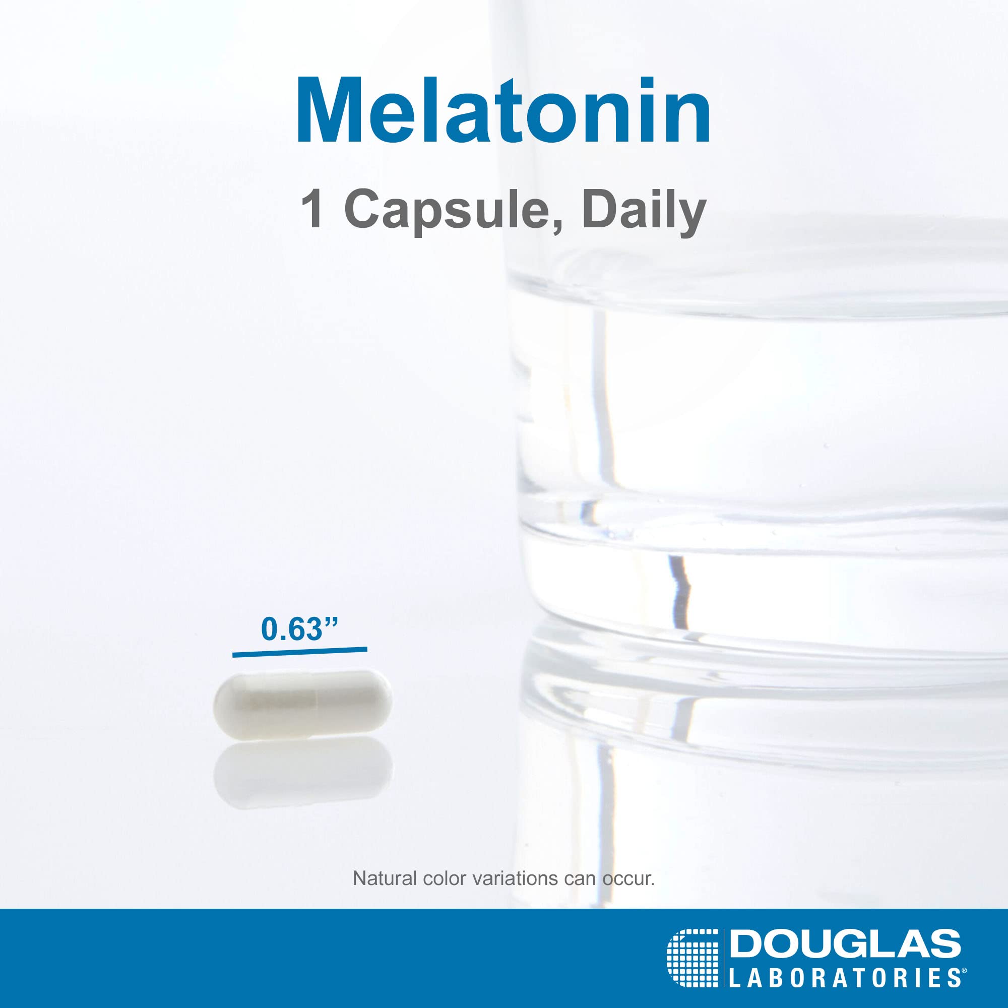 Close-up of Douglas Laboratories Melatonin capsule