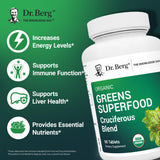 Close-up of Dr. Berg Nutritionals Organic Vegetable Supplement tablets