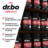 Close-up of DR. BO Antarctic Krill Oil softgel