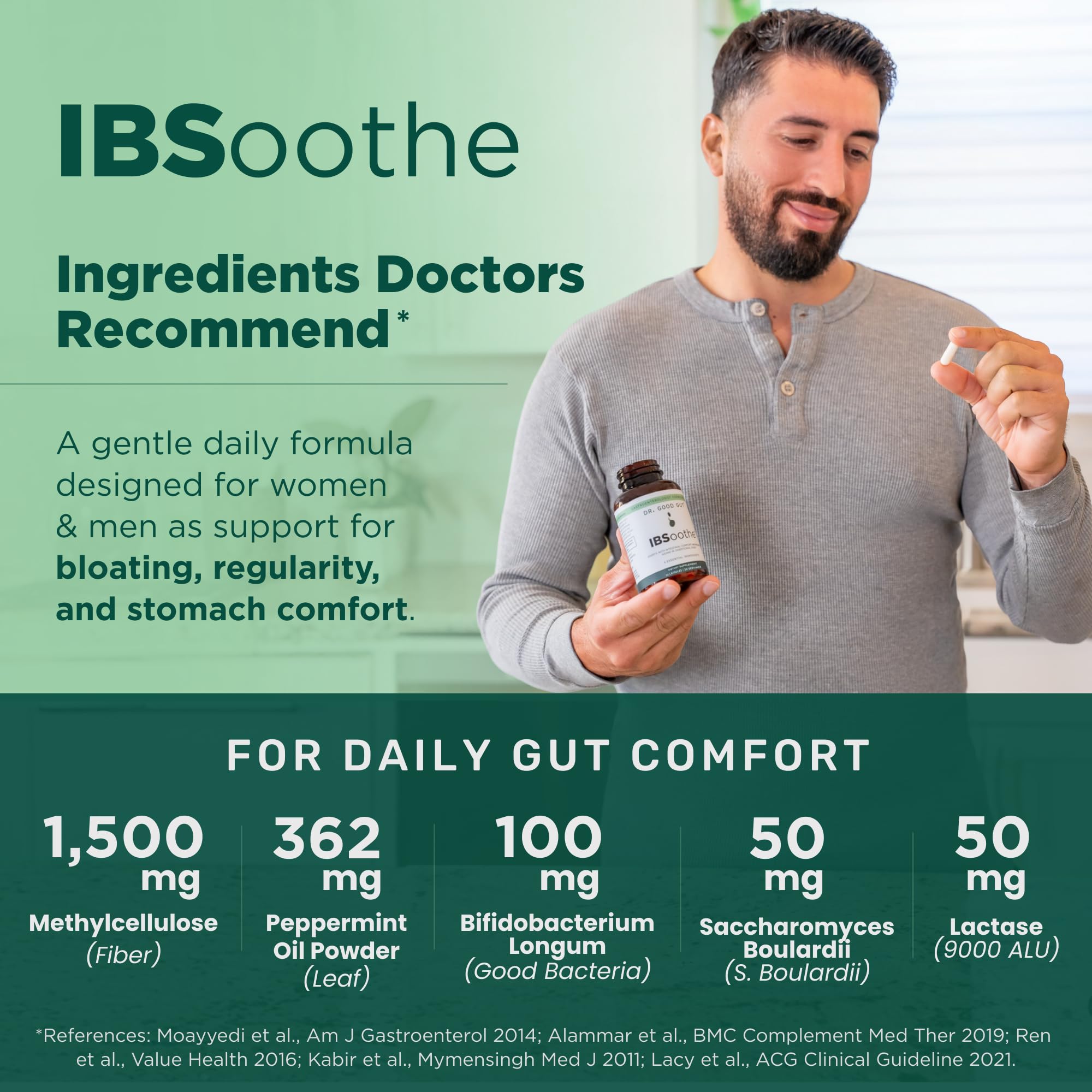 Close-up of DR. GOODGUT Multi-Enzyme Capsules