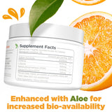Close-up of Dr. Keith's Own Vitamin C Powder ingredients