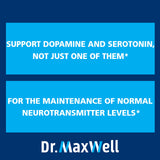Close-up of Dr. Maxwell supplement capsules