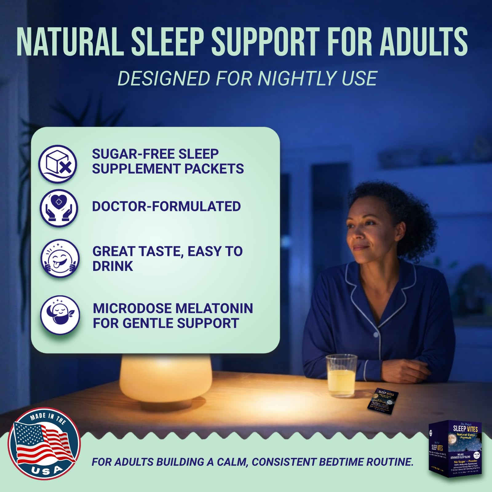 Close-up of Dr. Price's Vitamins Sleep Aid Powder texture