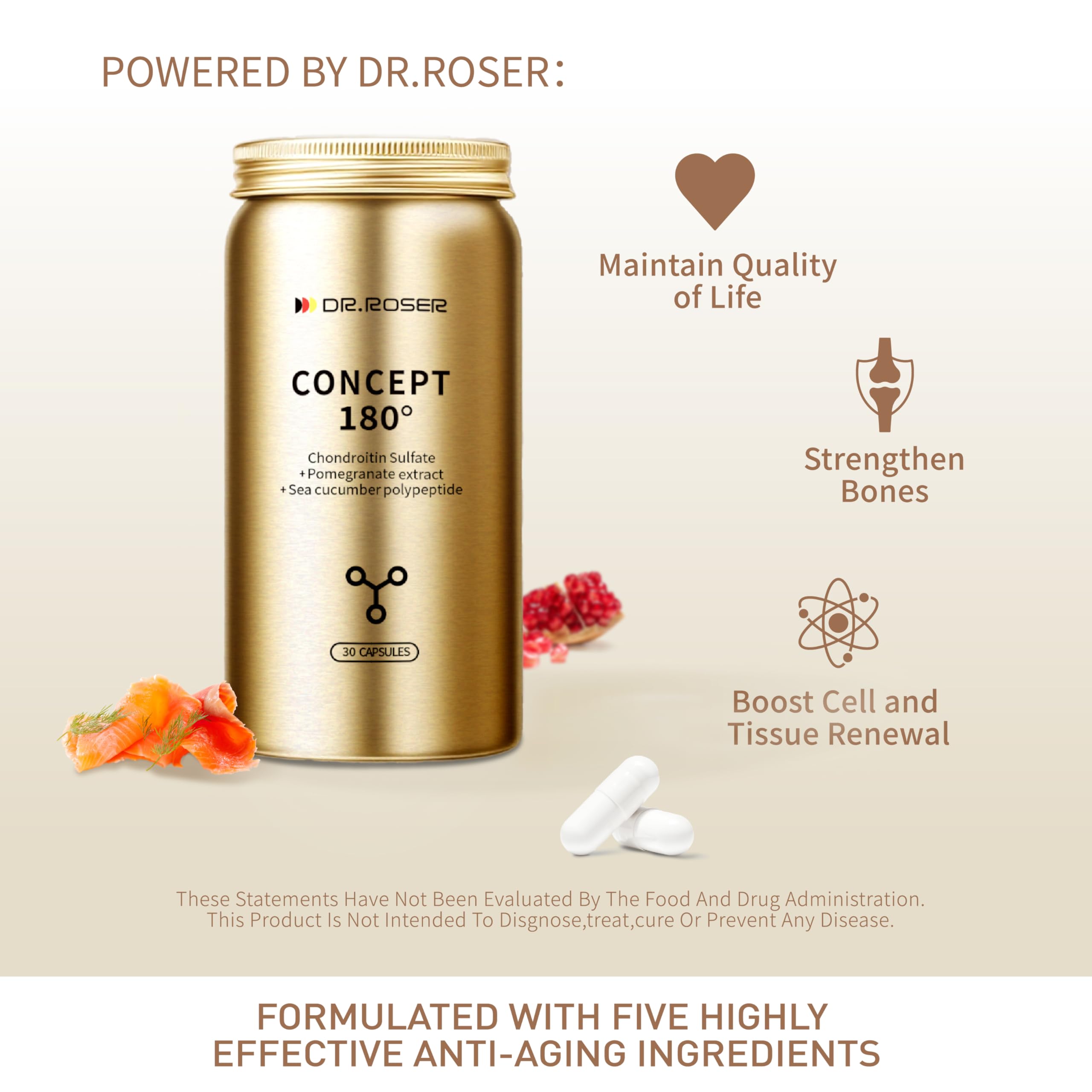 Close-up of DR.ROSER Golden Capsules