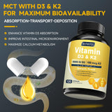 Close-up of DRFOSTER Vitamin D3 & K2 Combination capsules