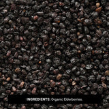 Close-up of dried elderberries from Frontier Co-op