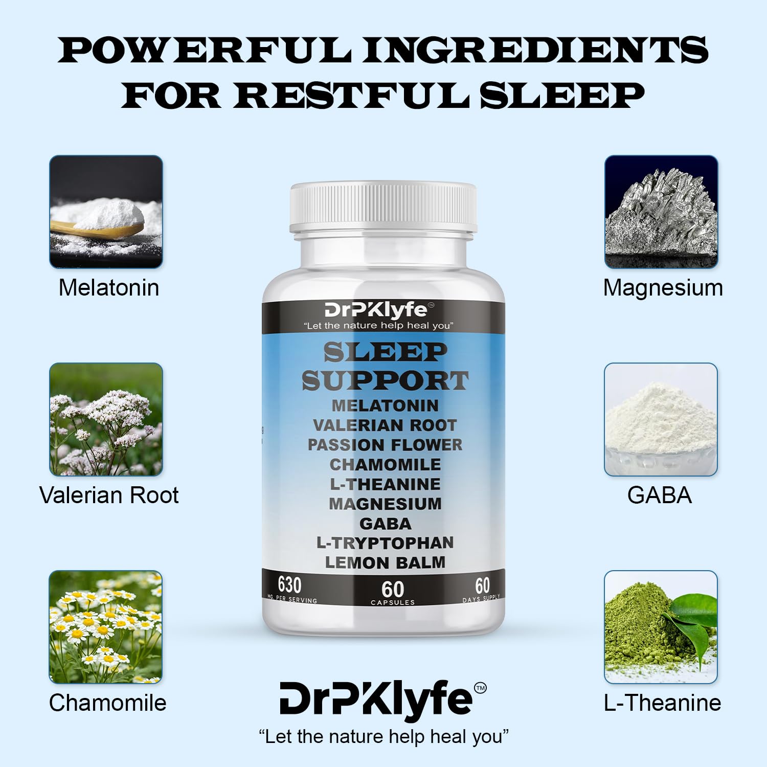 Close-up of DrPKLyfe Sleep Aid Capsules