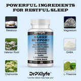 Close-up of DrPKLyfe Sleep Aid Capsules