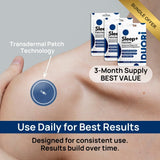 Close-up of DUORI Sleep+ Patch showing ingredients